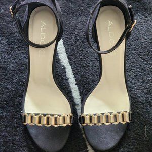 Aldo black suede sandals